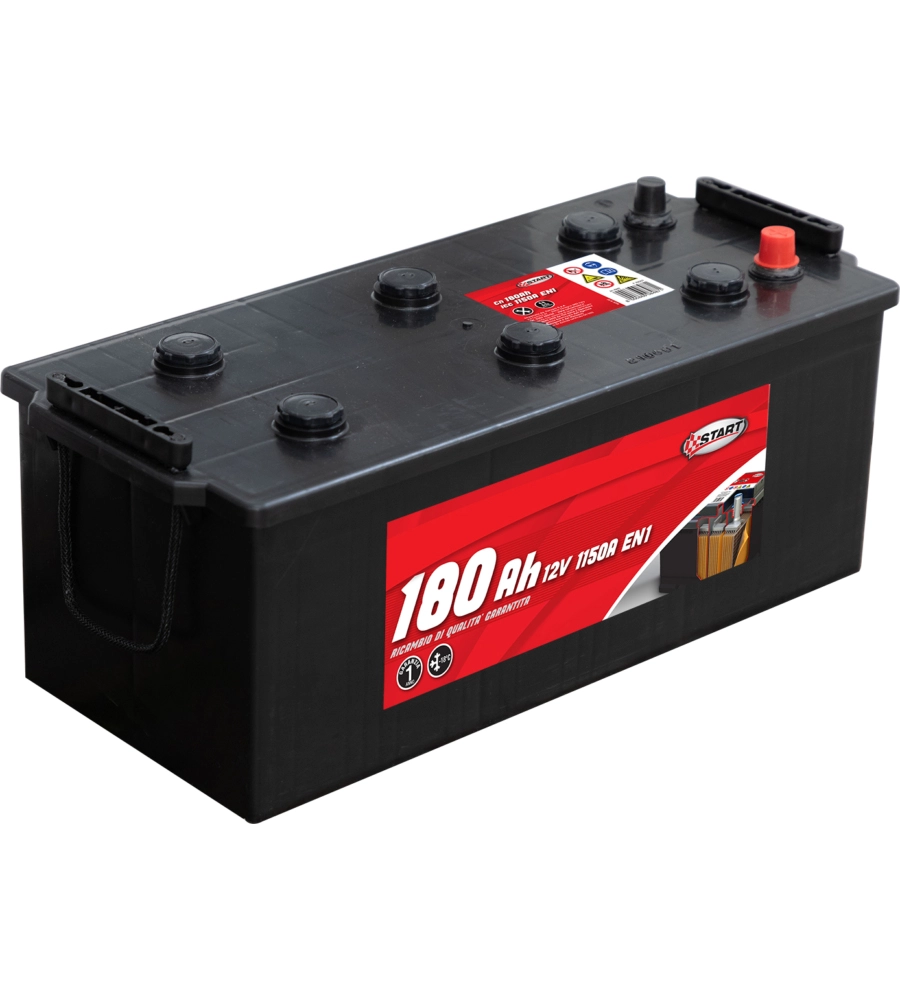 Batteria per autocarro e trattori 180ah 12v 1000a polo positivo sinistro